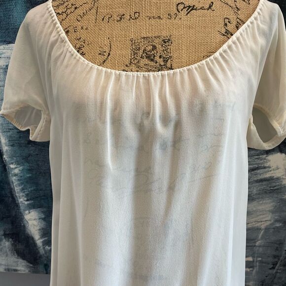 100% SILK Sheer Kenzie Blouse - Picture 2 of 8